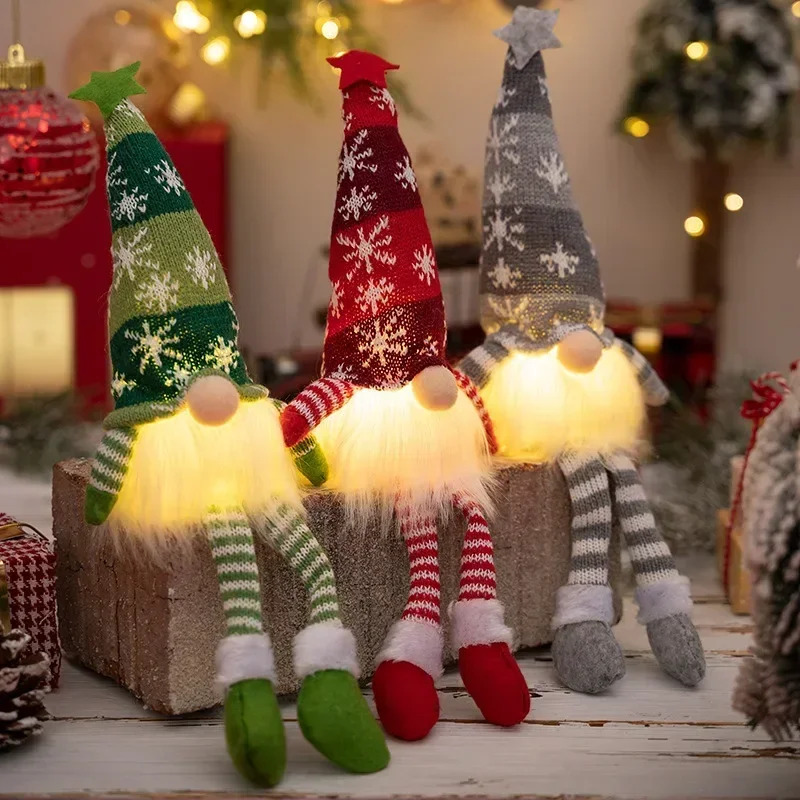 Pendant Lighting Christmas Decor - Рождественская безликая кукла, гном, украшения, светодиодный