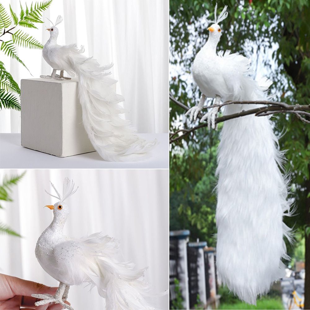 Pendant Lighting Christmas Decor - Имитация белого павлина, красивая фотография, украшение