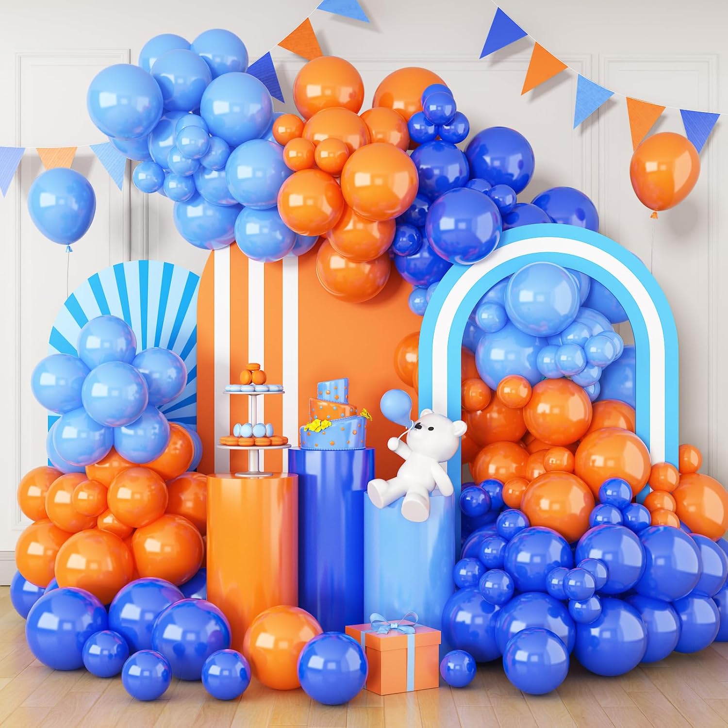 Orange Lighting Decor - Оранжевый синий воздушный шар, арка, праздничное