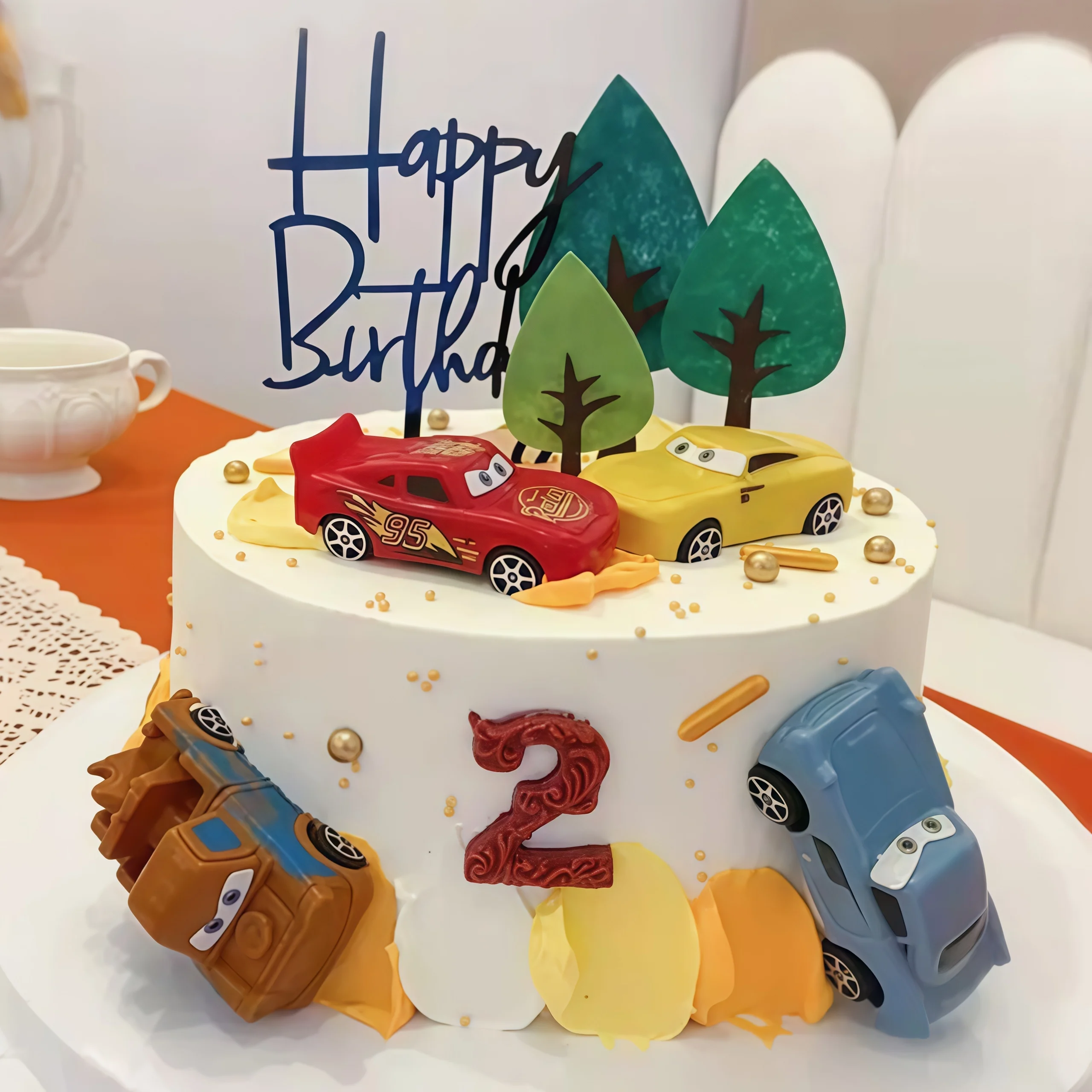 4 шт., топпер для торта с изоб – обзор и цена Lighting Mcqueen Birthday Decor