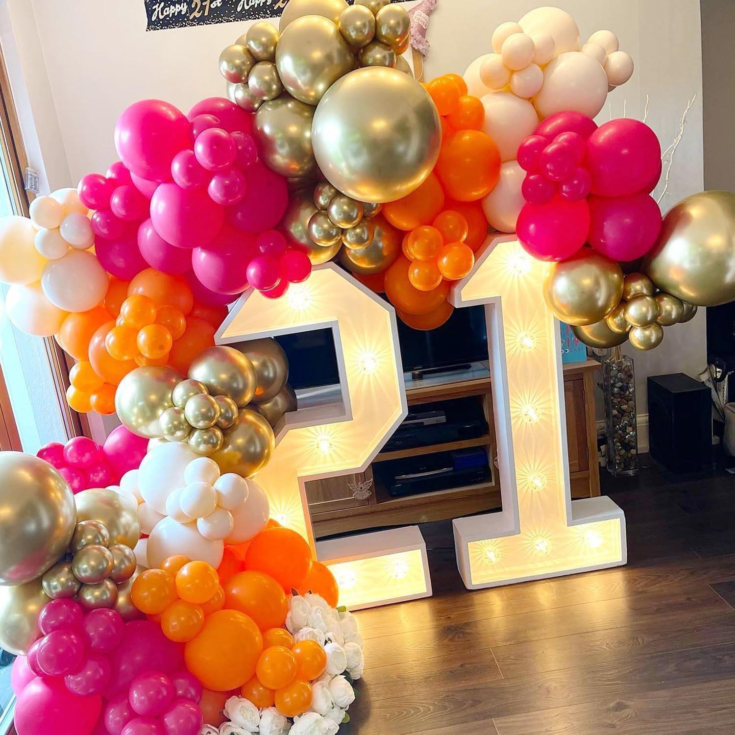 89 шт. ярко-розовых, оранжевых – обзор и цена Orange Lighting Decor