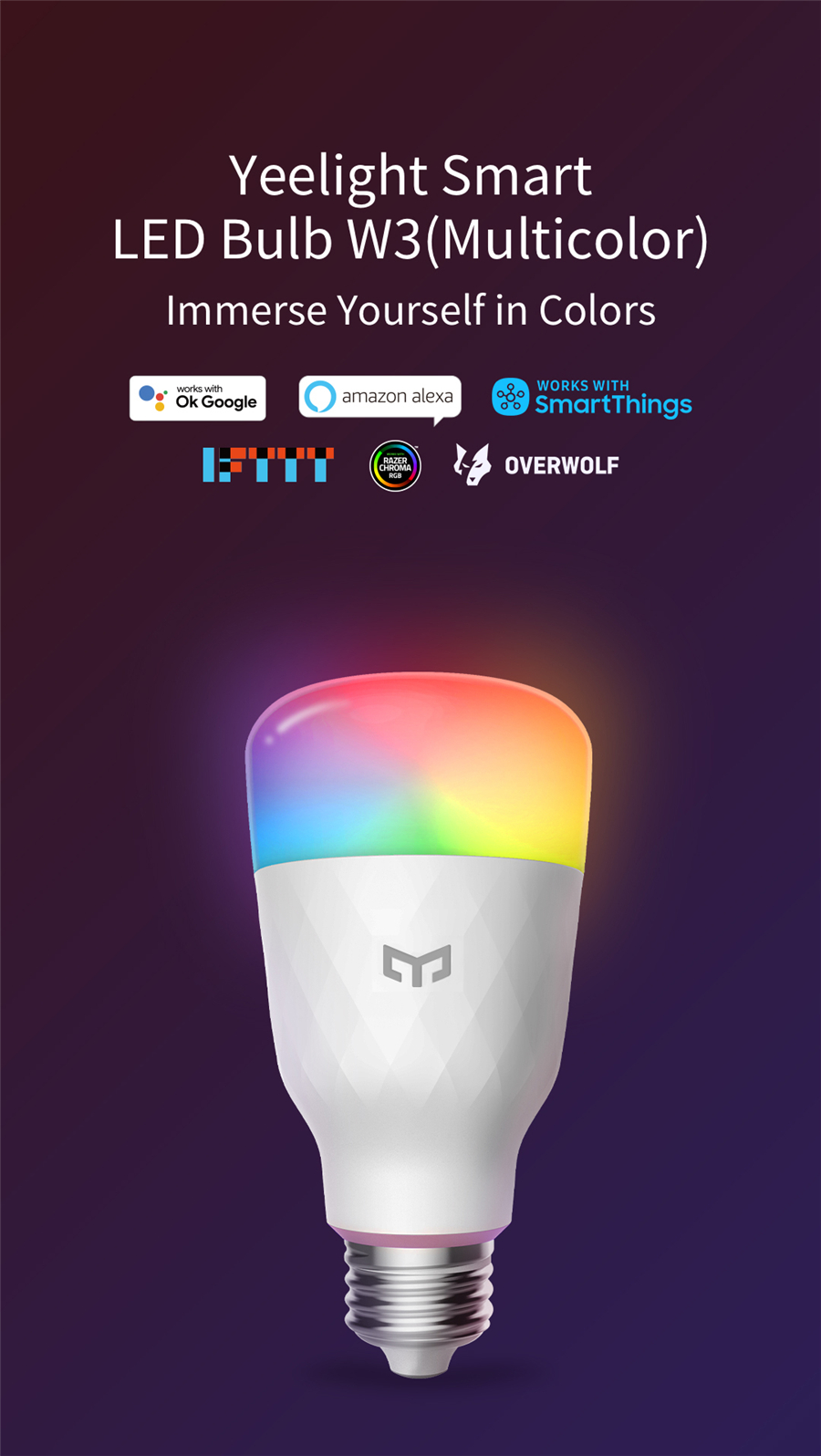 Умная светодиодная лампа Yeeli – обзор и цена Yeelight Light Smart Bulb